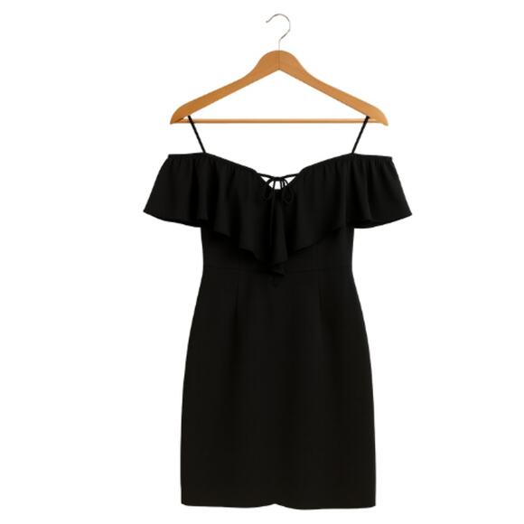 Kobi Halperin Lani Off-The-Shoulder Dress in Black – EUC Size Small - Picture 2 of 5